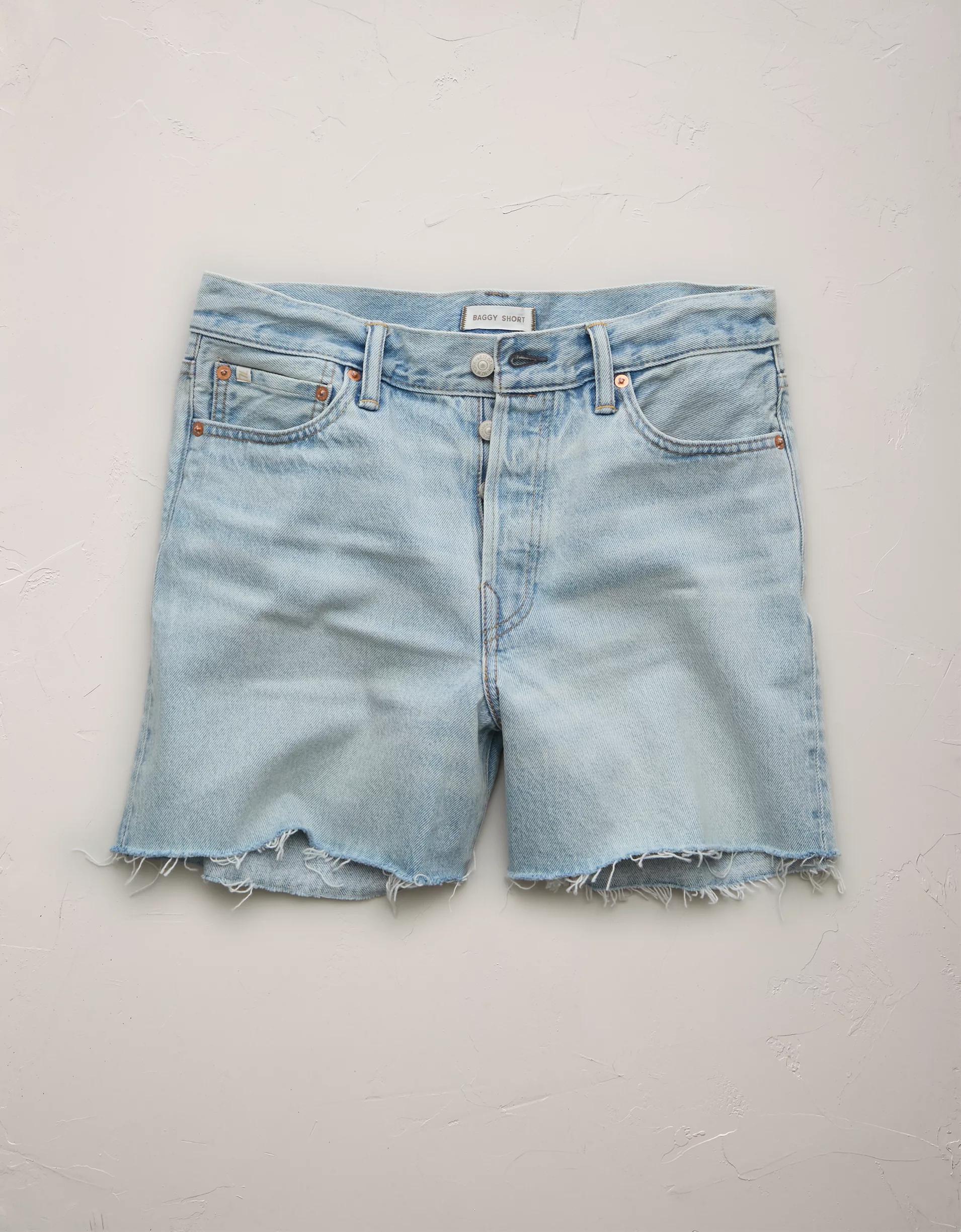 AE77 Premium Baggy Denim Short Product Image