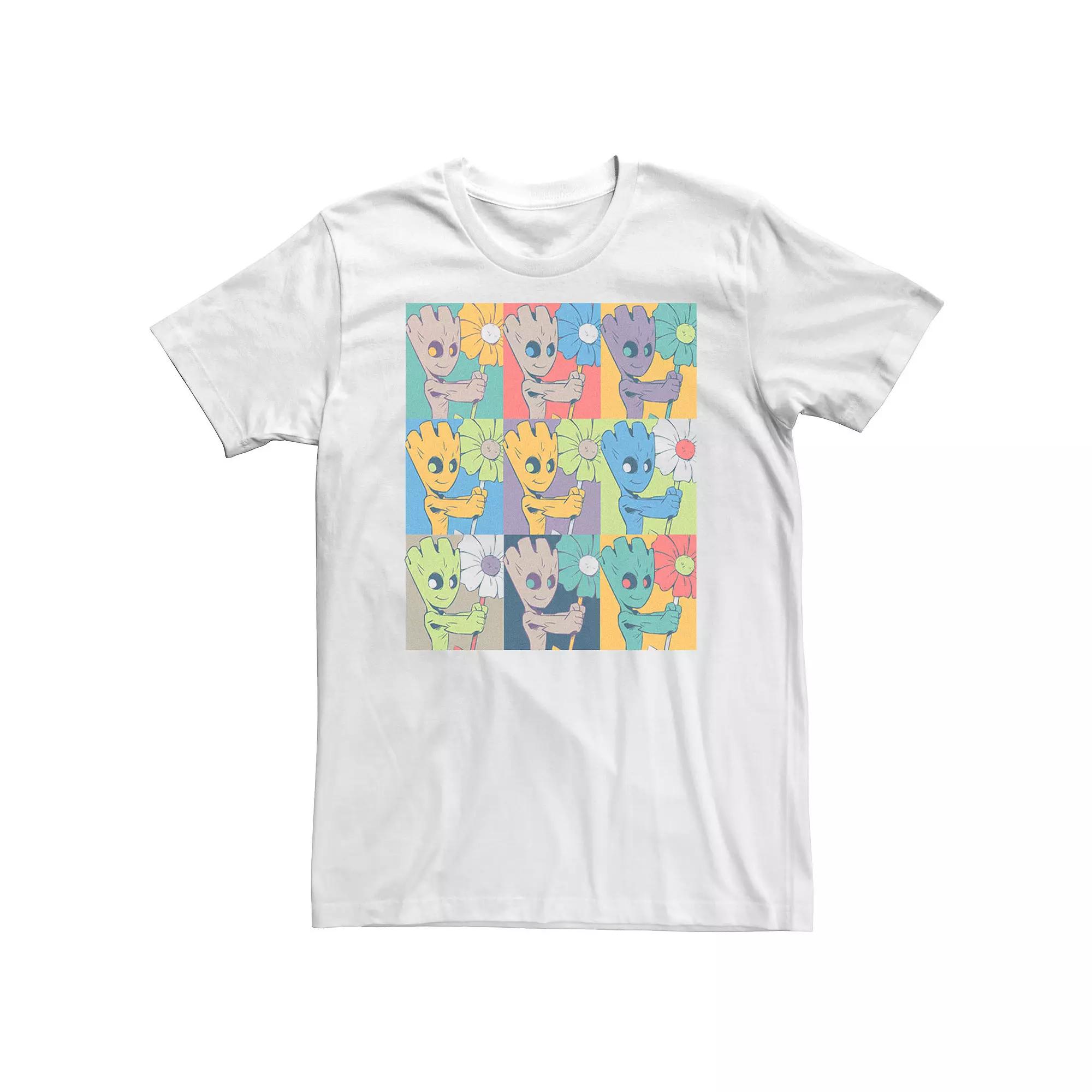 Big & Tall Marvel Guardians of the Galaxy Classic Paneled Groot Pop Tee, Men's,  Product Image