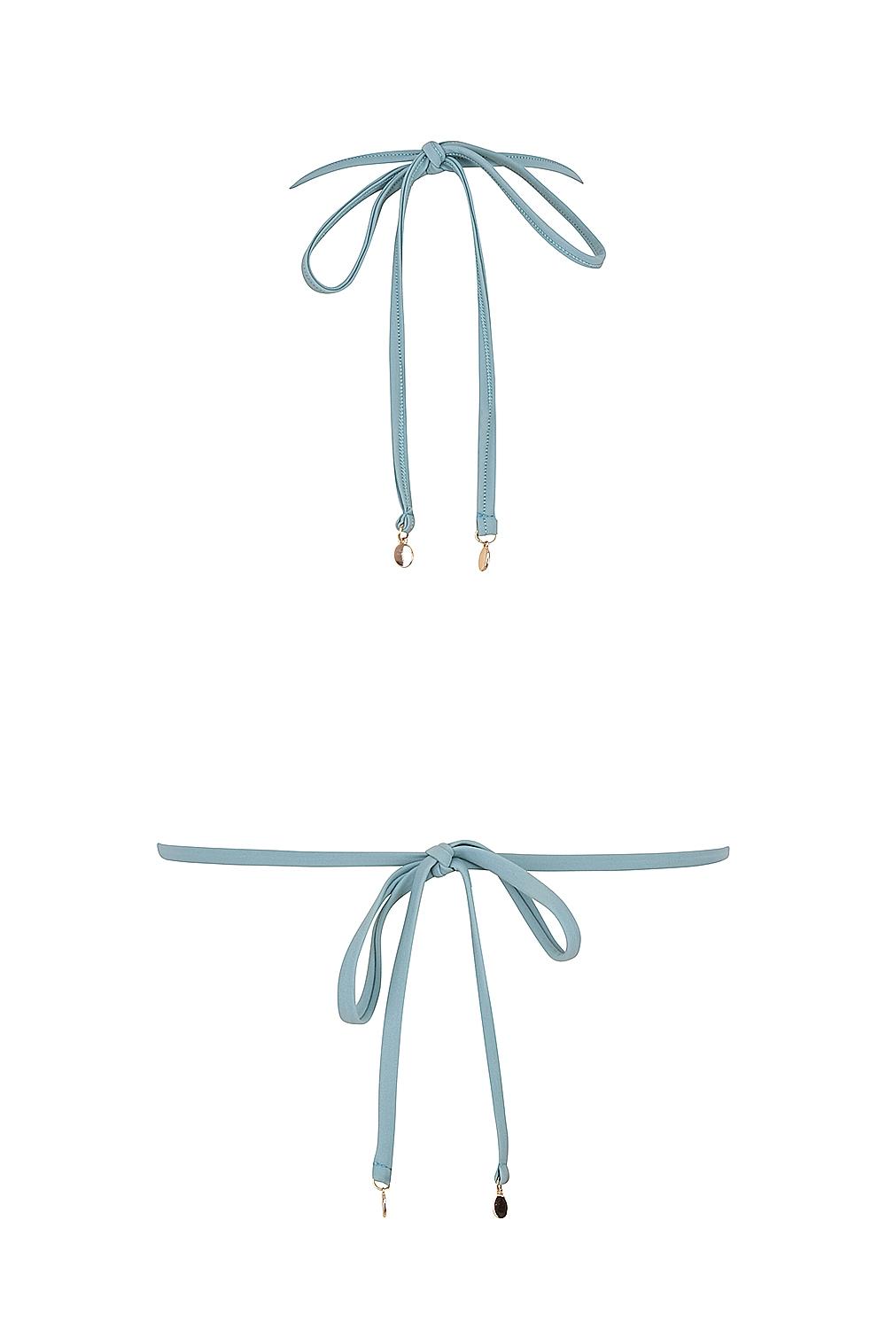 Bali  blue paisley triangle bikini top Product Image