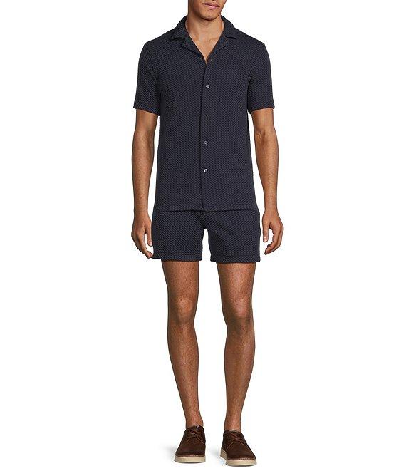 Murano Slim Fit Textured Short Sleeve Woven Camp Shirt Product Image