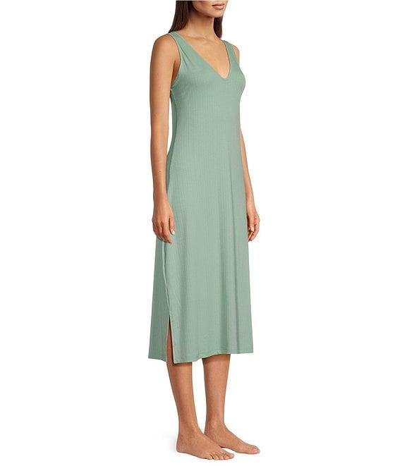 N by Natori Soothe Sleeveless V-Neck Ribbed Knit Lounge Dress Product Image