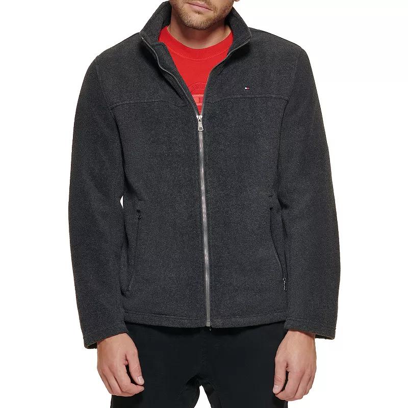 Big & Tall Tommy Hilfiger Fleece Jacket with Stand Collar, Men's,  Product Image
