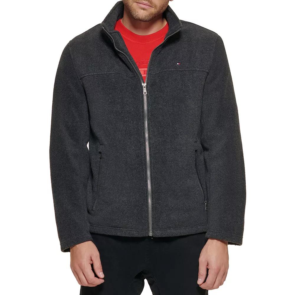 Big & Tall Tommy Hilfiger Fleece Jacket with Stand Collar, Men's,  Product Image