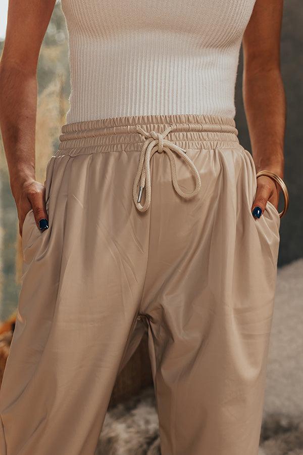 The Kennedy High Waist Faux Leather Joggers Product Image