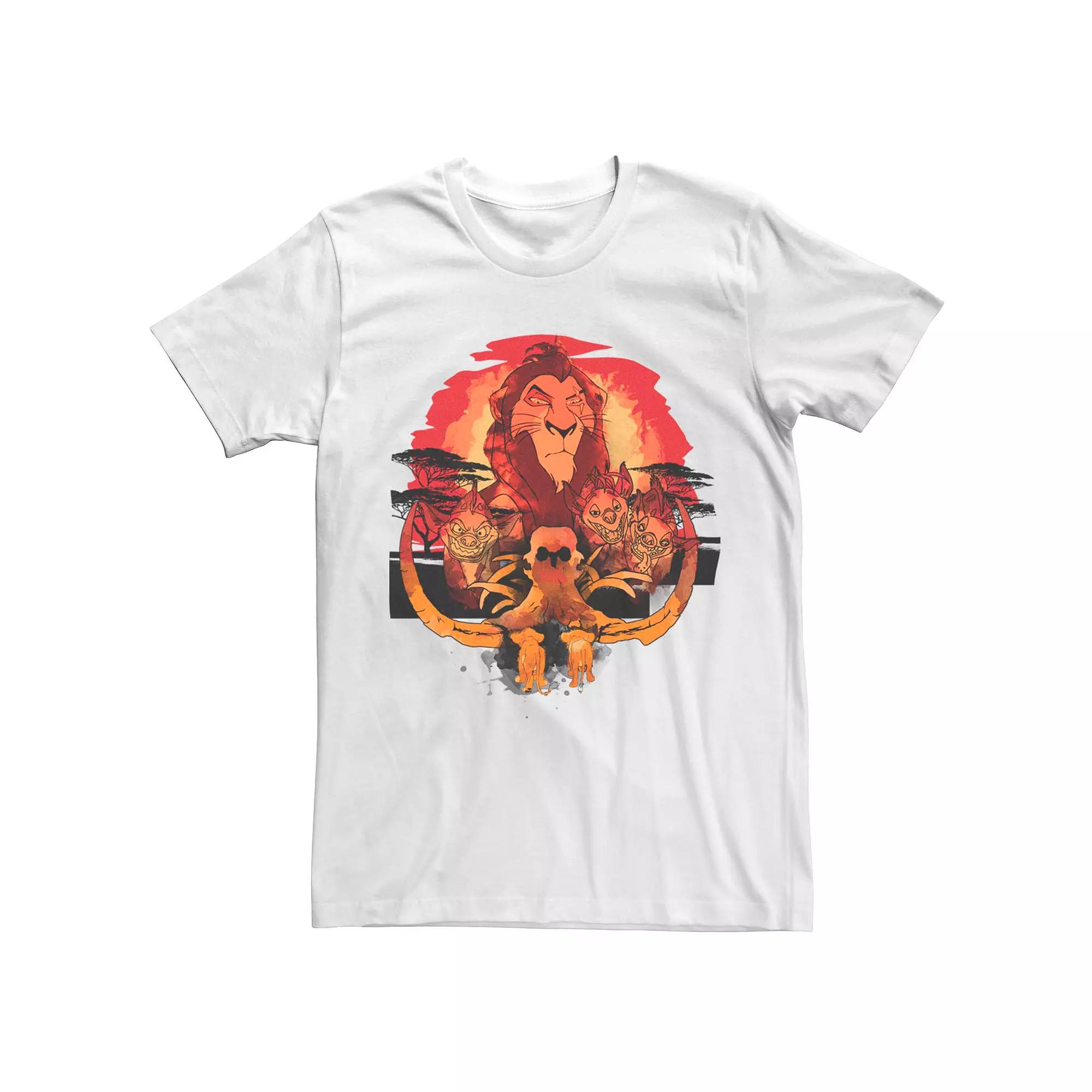 Disney's The Lion King Men's Scar Watercolor Bad Lands Portrait Tee,  Product Image
