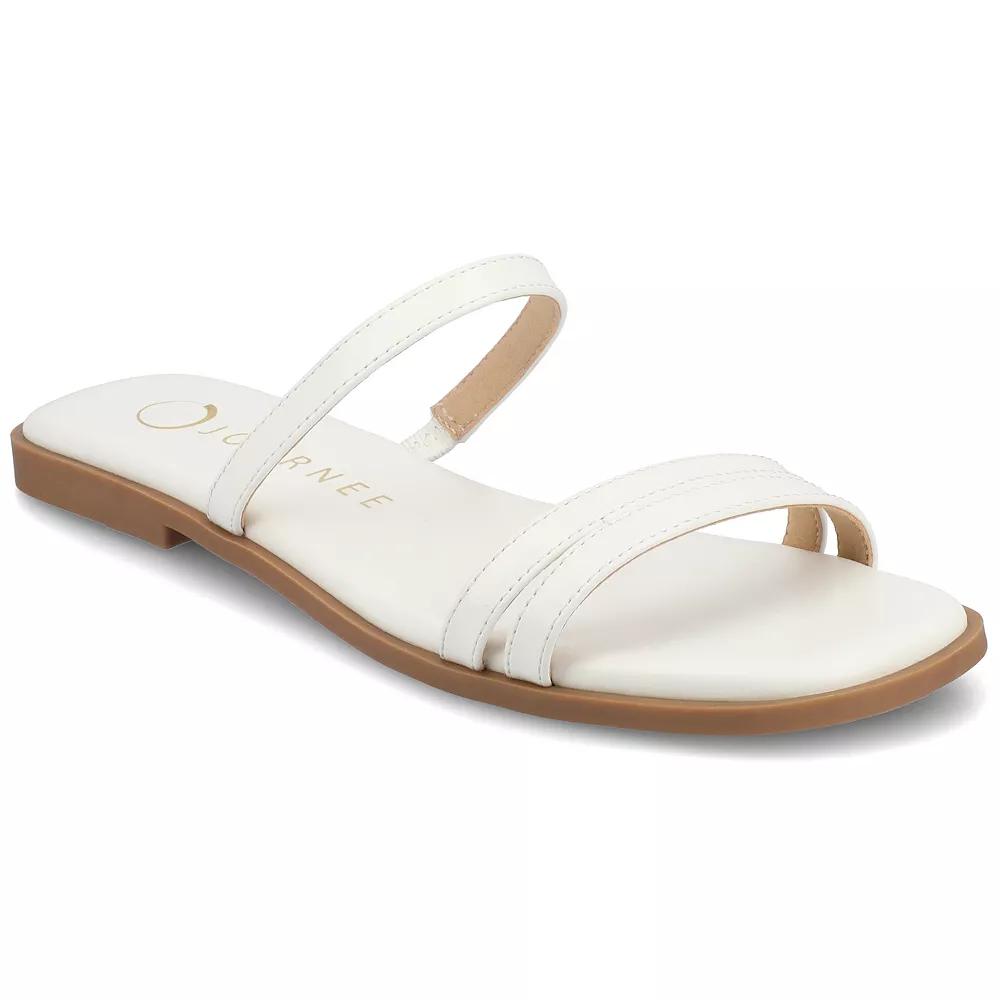 Journee Women's Multi Strap Slide On Flat Sandals,  Product Image