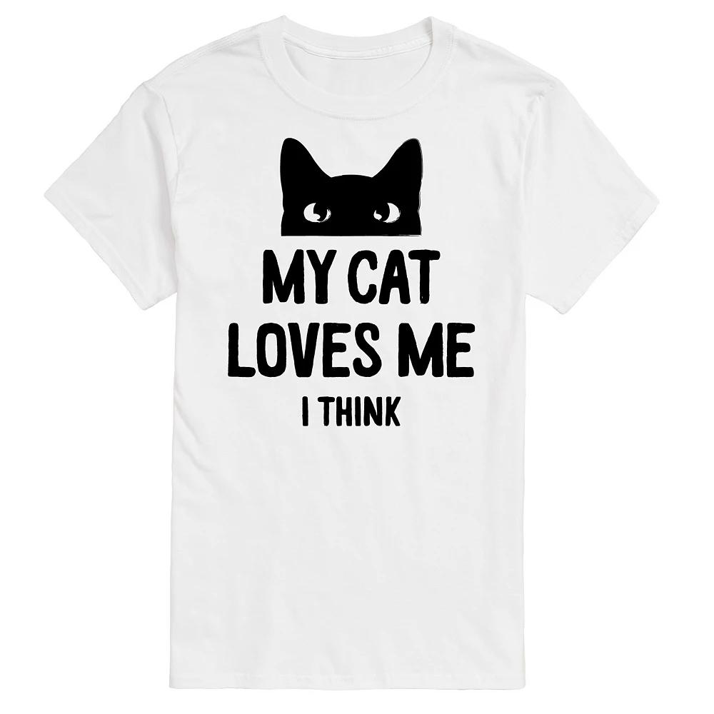 Big & Tall "My Cat Loves Me I Think" Graphic Tee, Men's,  Product Image