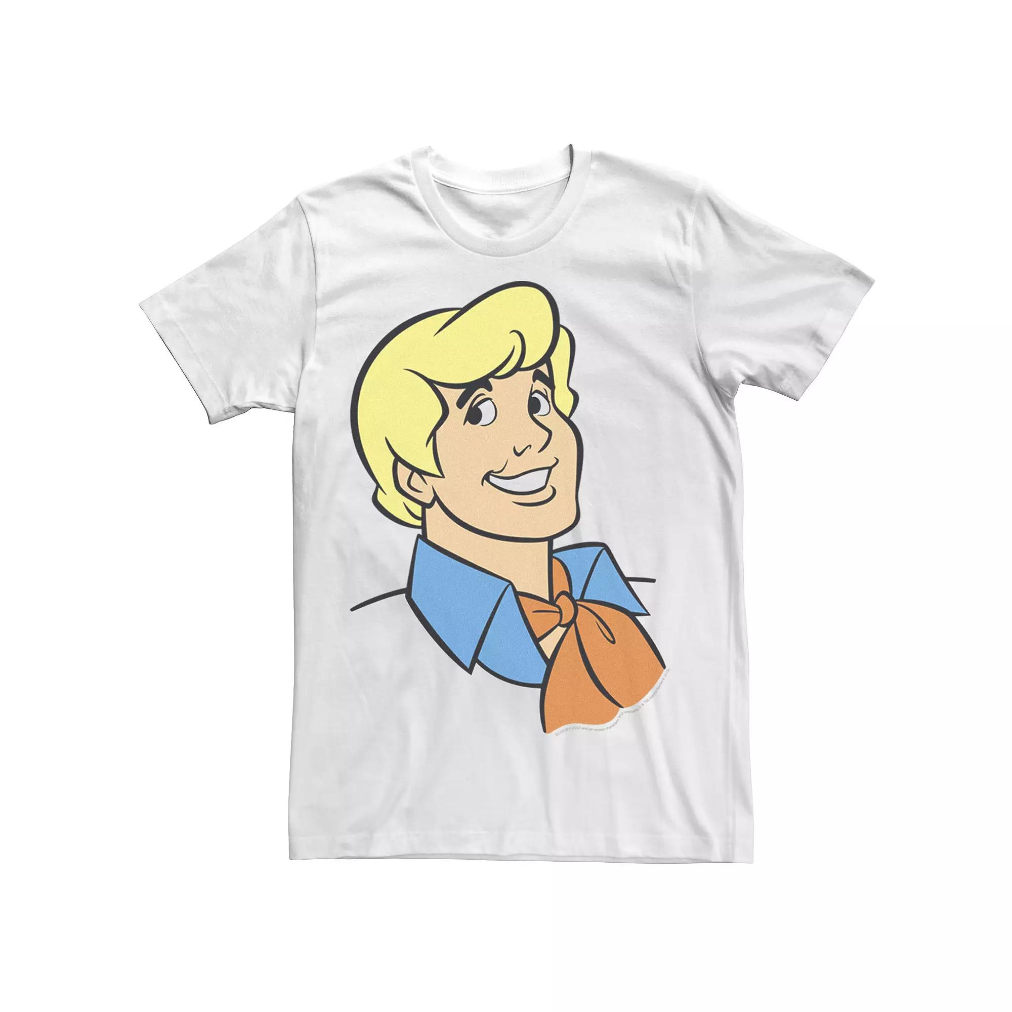 Men's Scooby-Doo Fred Big Face Tee, Size: Medium, White Product Image