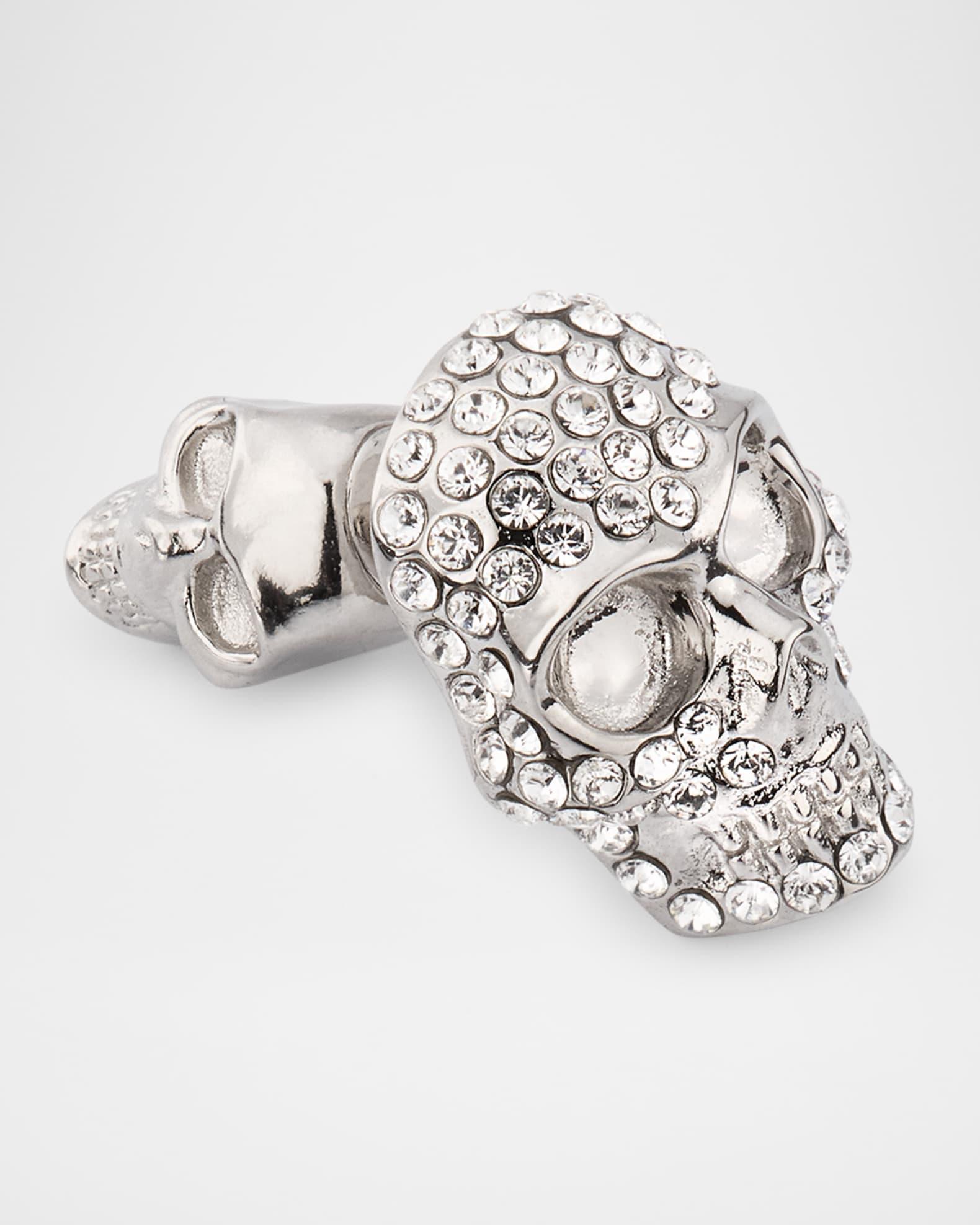 Men's Pave Skull Single Stud Earring Product Image