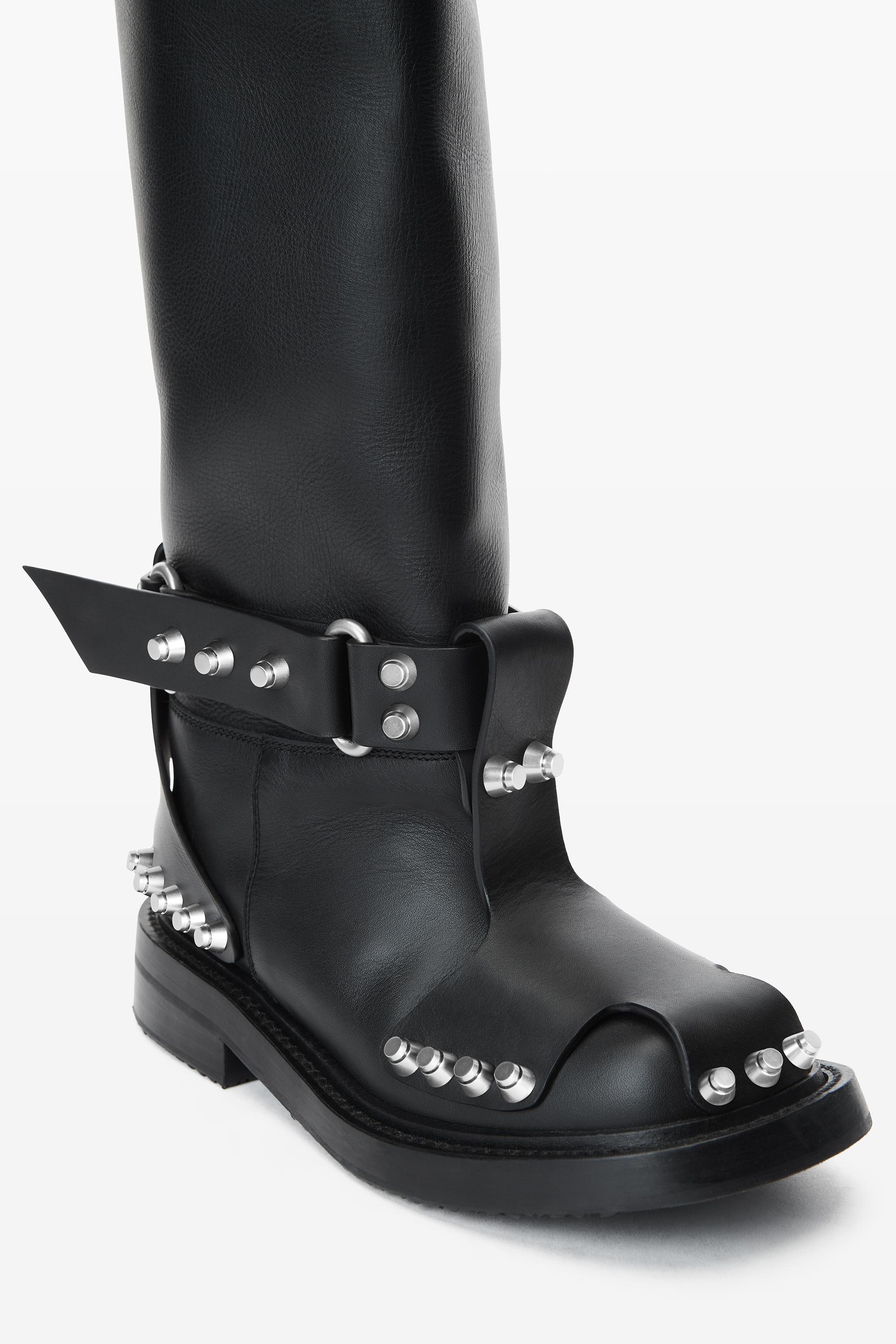 Dixon Buckle Thigh-high Boot In Leather Product Image