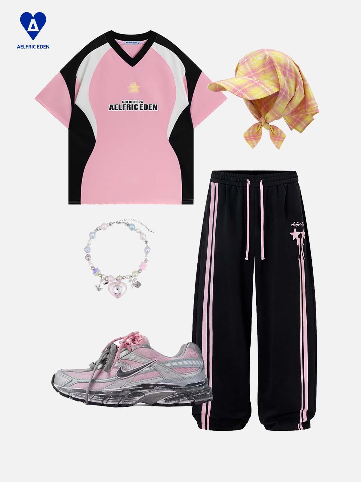 Aelfric Eden Color Blocking Raglan Sleeve Tee Product Image