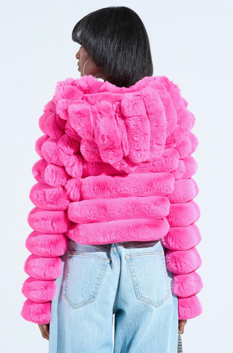 POPCORN FAUX FUR IN PINK Product Image