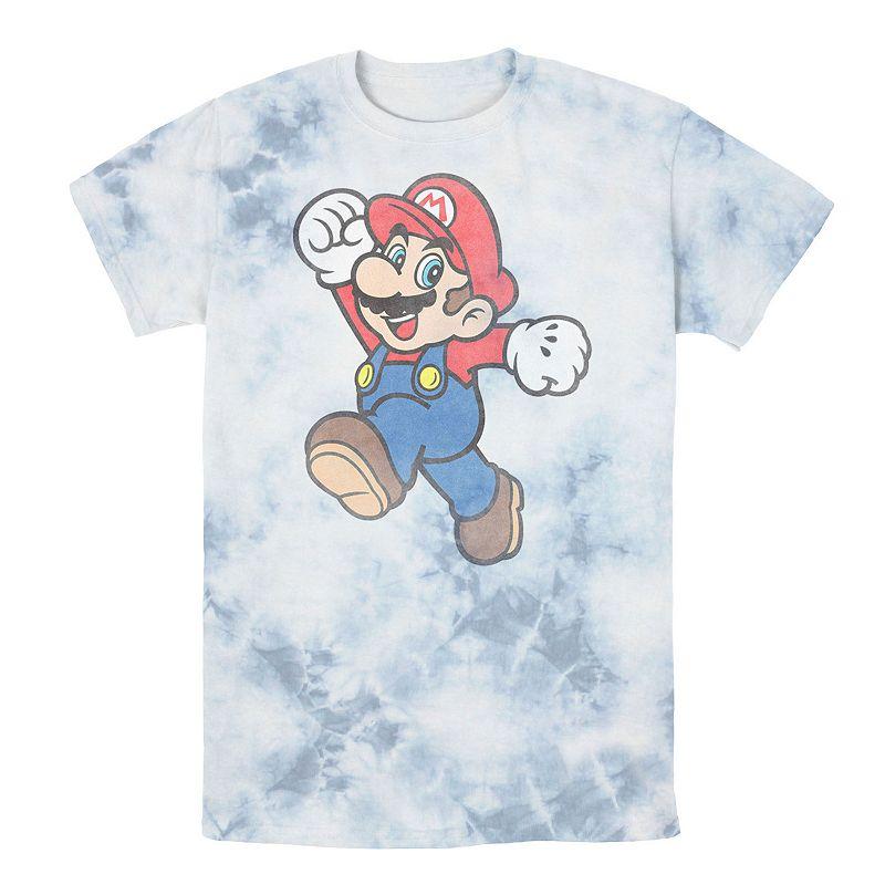 Men's Nintendo Mario Super Pose Tee, Size: XL, White Blue Product Image