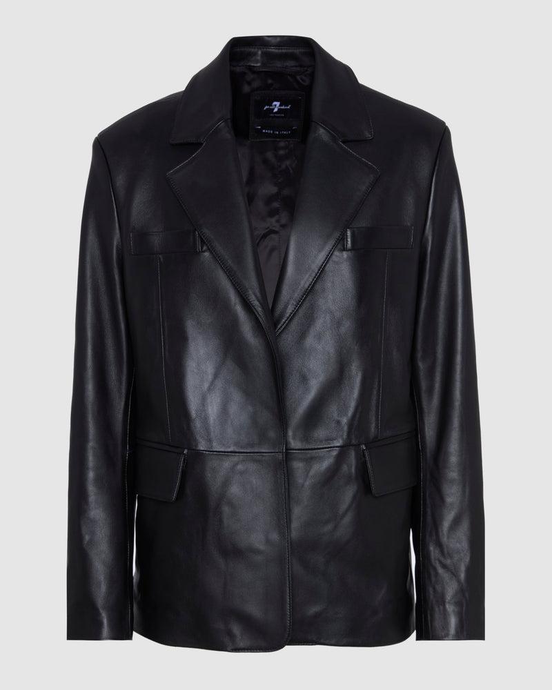 Italian Leather Blazer Product Image