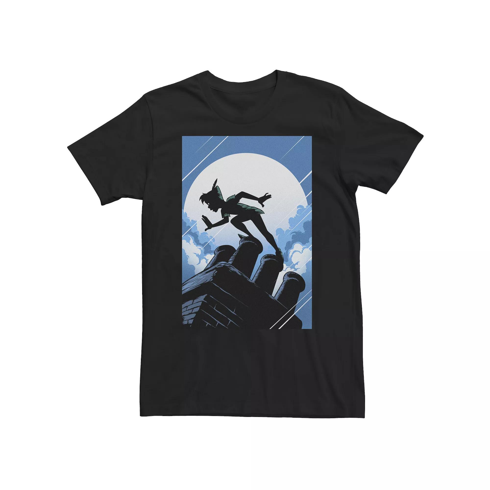 Big & Tall Disney Peter Pan Curious Shadow Silhouette Tee, Men's,  Product Image
