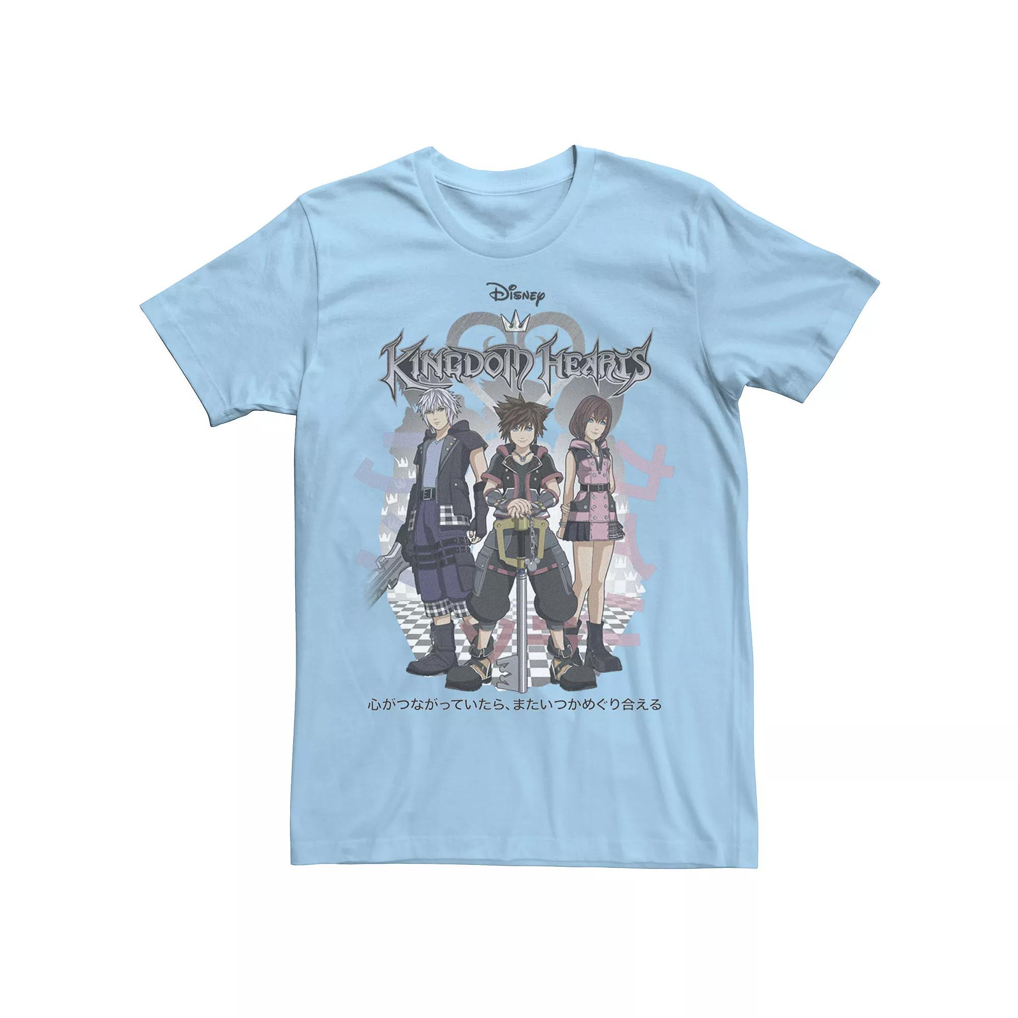 Men's Kingdom Hearts Sora Kanji Group Tee, Size: Large, Light Blue Product Image