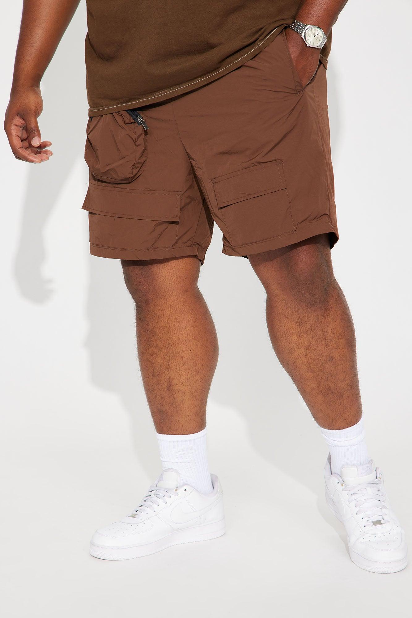 Safe Side Utility Nylon Shorts - Brown Product Image