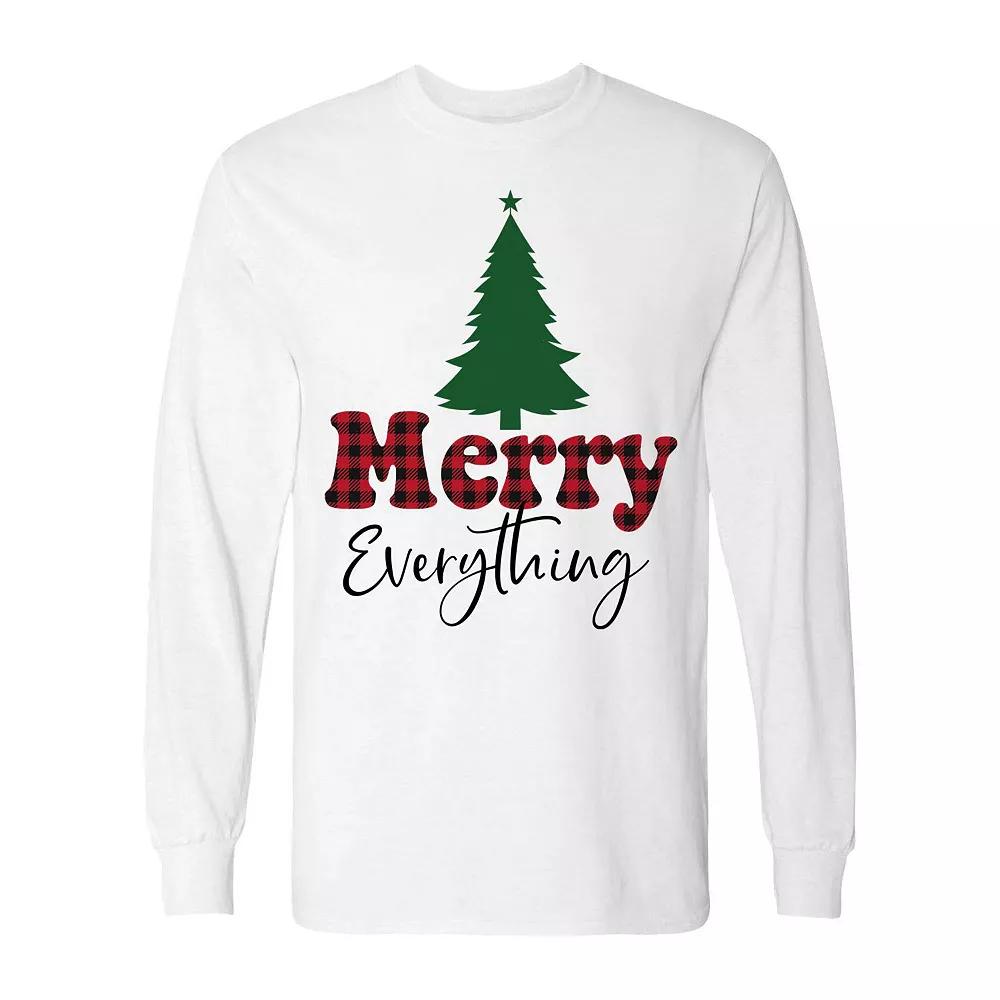 Men's Christmas Merry EveryThing Tree Long Sleeve Graphic Tee, Adult Unisex,  Product Image