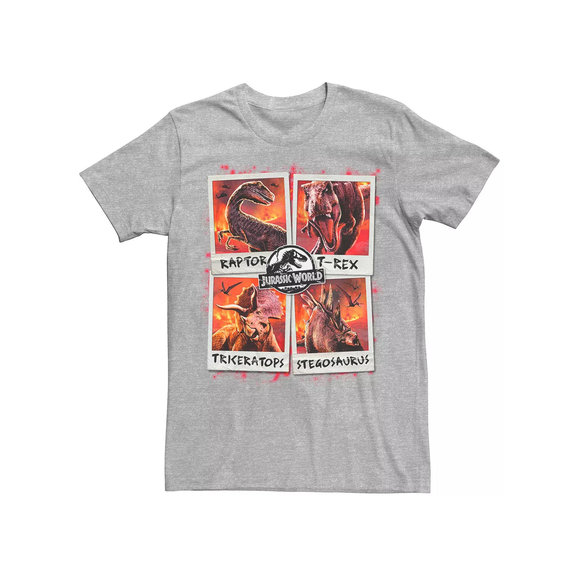 Men's Jurassic World Two Dino Vacation Polaroids Tee,  Product Image