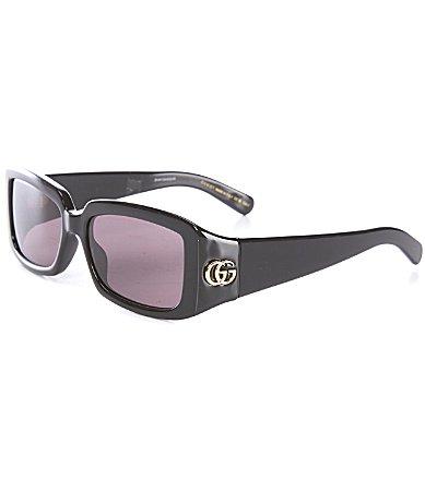 Womens GG Corner 54MM Rectangular Injection Sunglasses Product Image