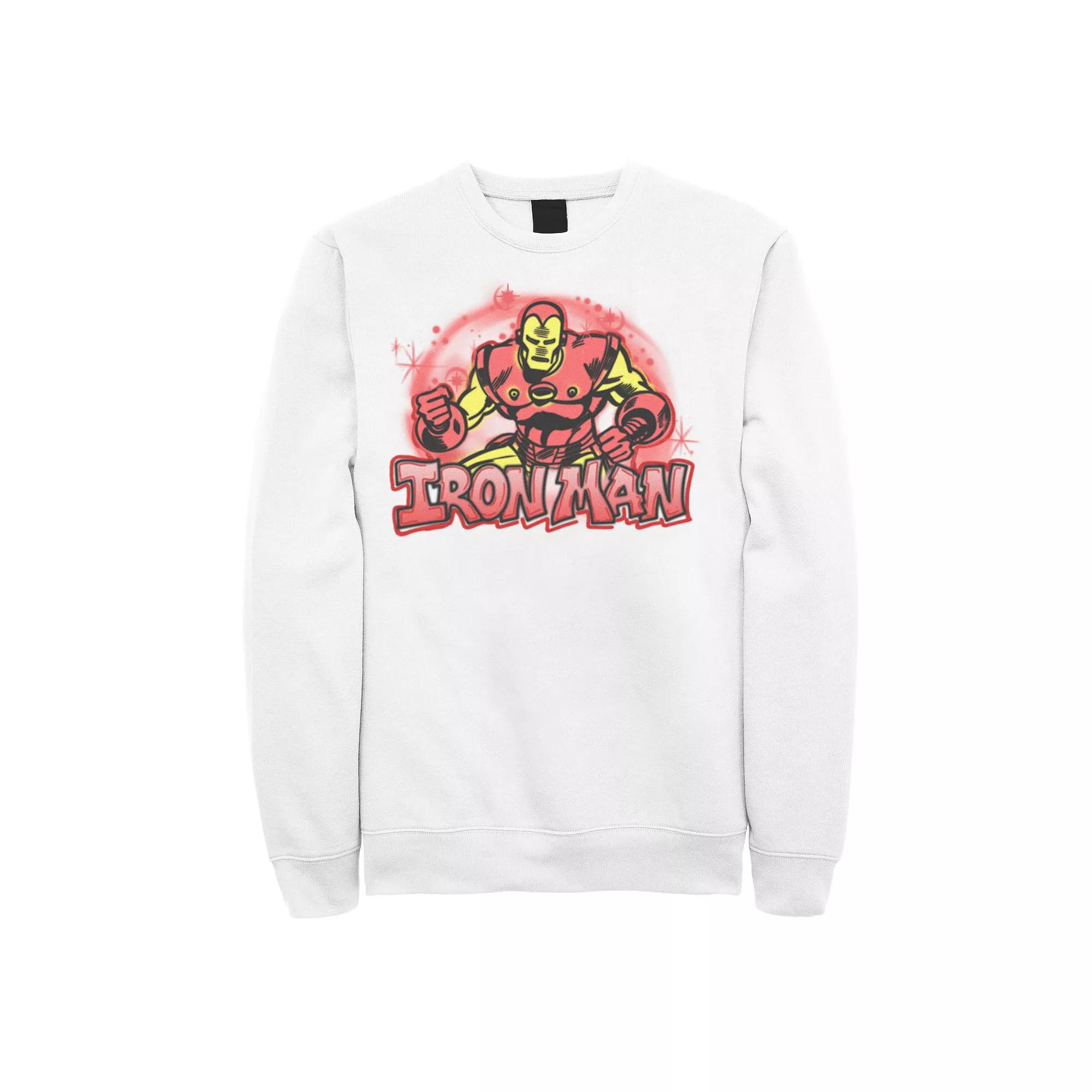 Men's Marvel Airbrushed Iron Man Sweatshirt,  Product Image