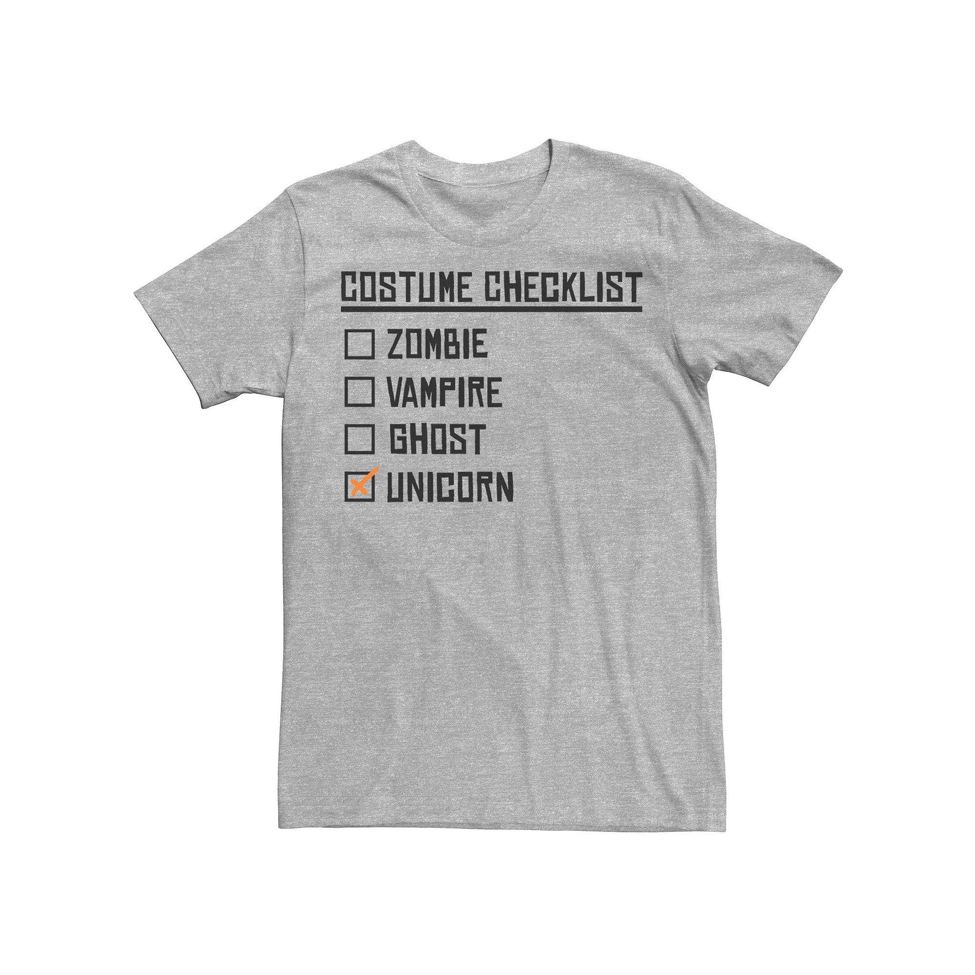 Men's Halloween Costume Checklist Tee,  Product Image