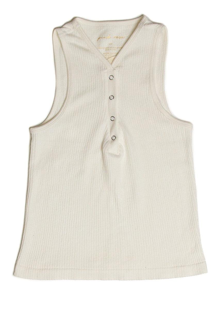 Seamless Snap Henley Tank Top Product Image