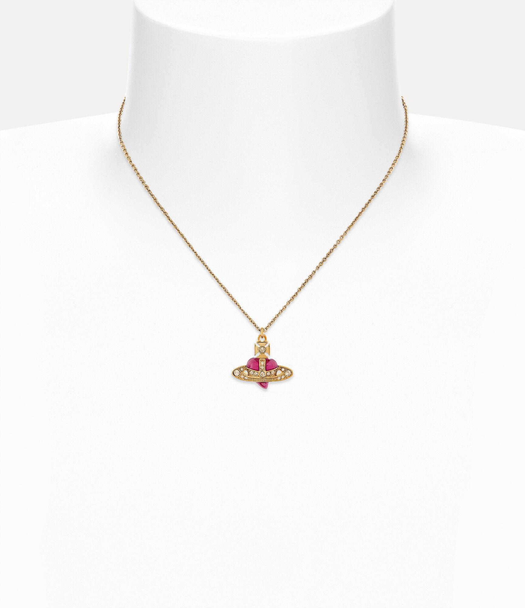 New Diamante Heart Pendant Necklace Product Image