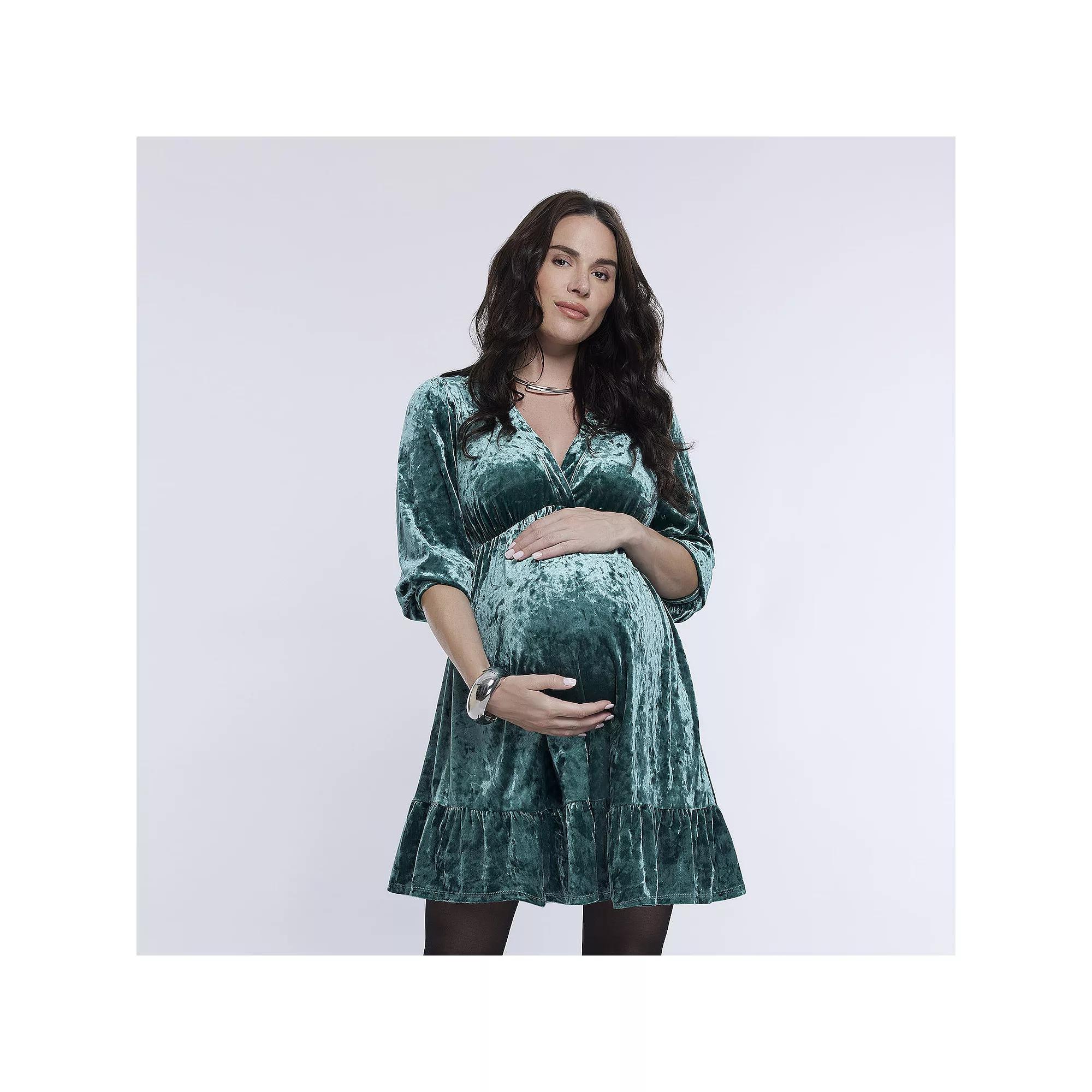 Maternity Motherhood® Ruffle Hem Babydoll Dress, Women's,  Product Image