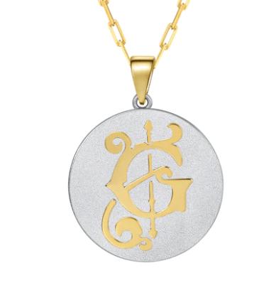 Saints & Saviors Fancy Initial Pendant Necklace A-Z Product Image