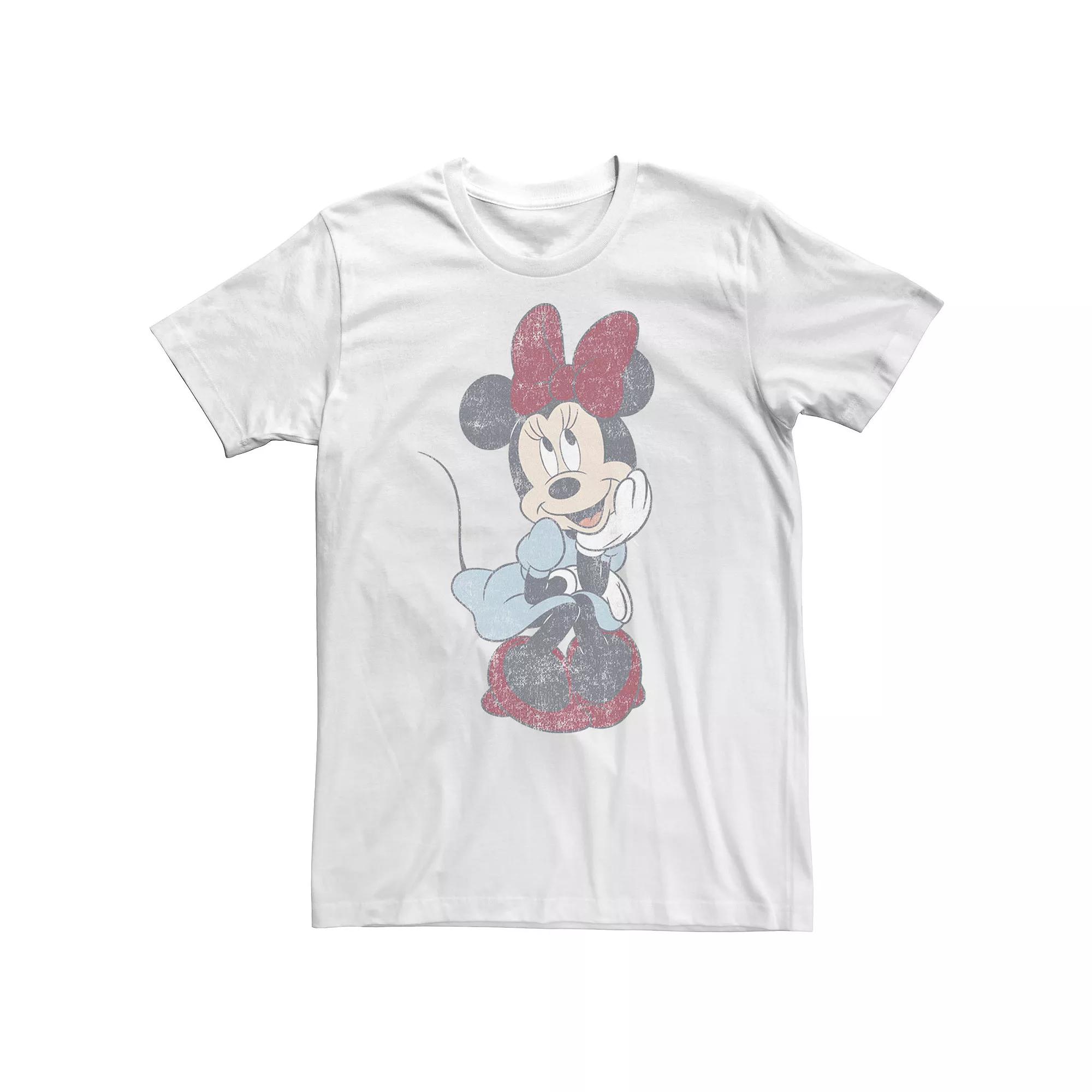 Big & Tall Disney Mickey Mouse And Friends Minnie Mouse Faded Portrait Tee, Men's,  Product Image