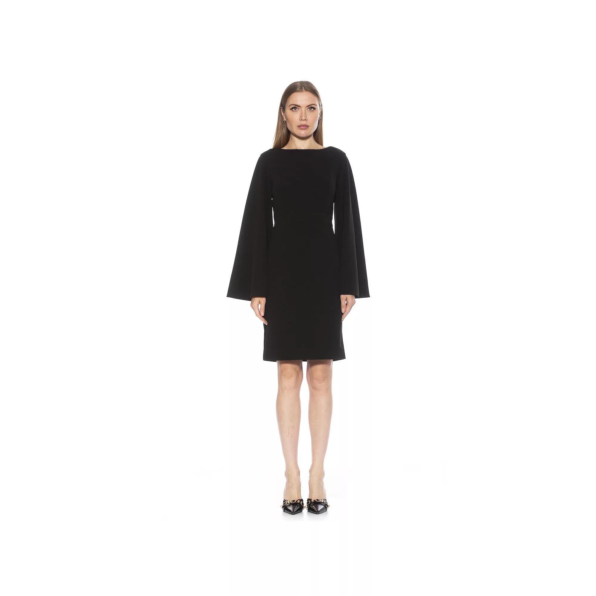 Women's ALEXIA ADMOR Bahari Boatneck Bell Sleeve Sheath Dress,  Product Image