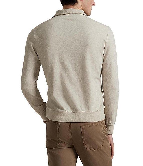 Polo Ralph Lauren Textured Jersey Long Sleeve Polo Shirt Product Image