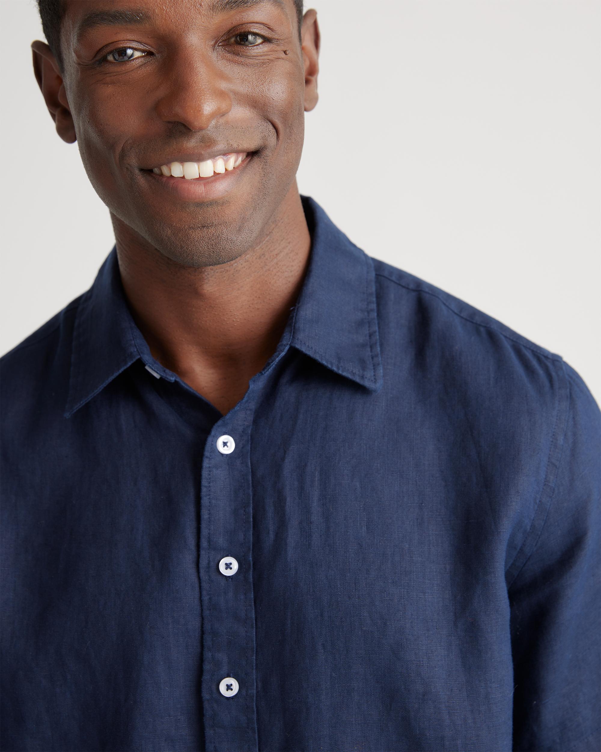 Quince | Men's 100% European Linen Relaxed Short Sleeve Shirt Product Image