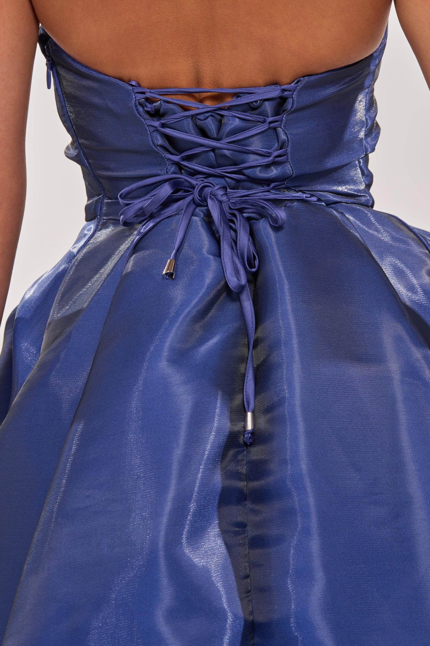 HEAD OVER HEELS HIGH-LOW DRESS IN BLUE Product Image
