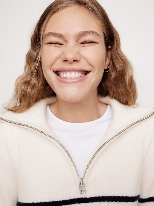 Cashmere Half-Zip Sweater Product Image