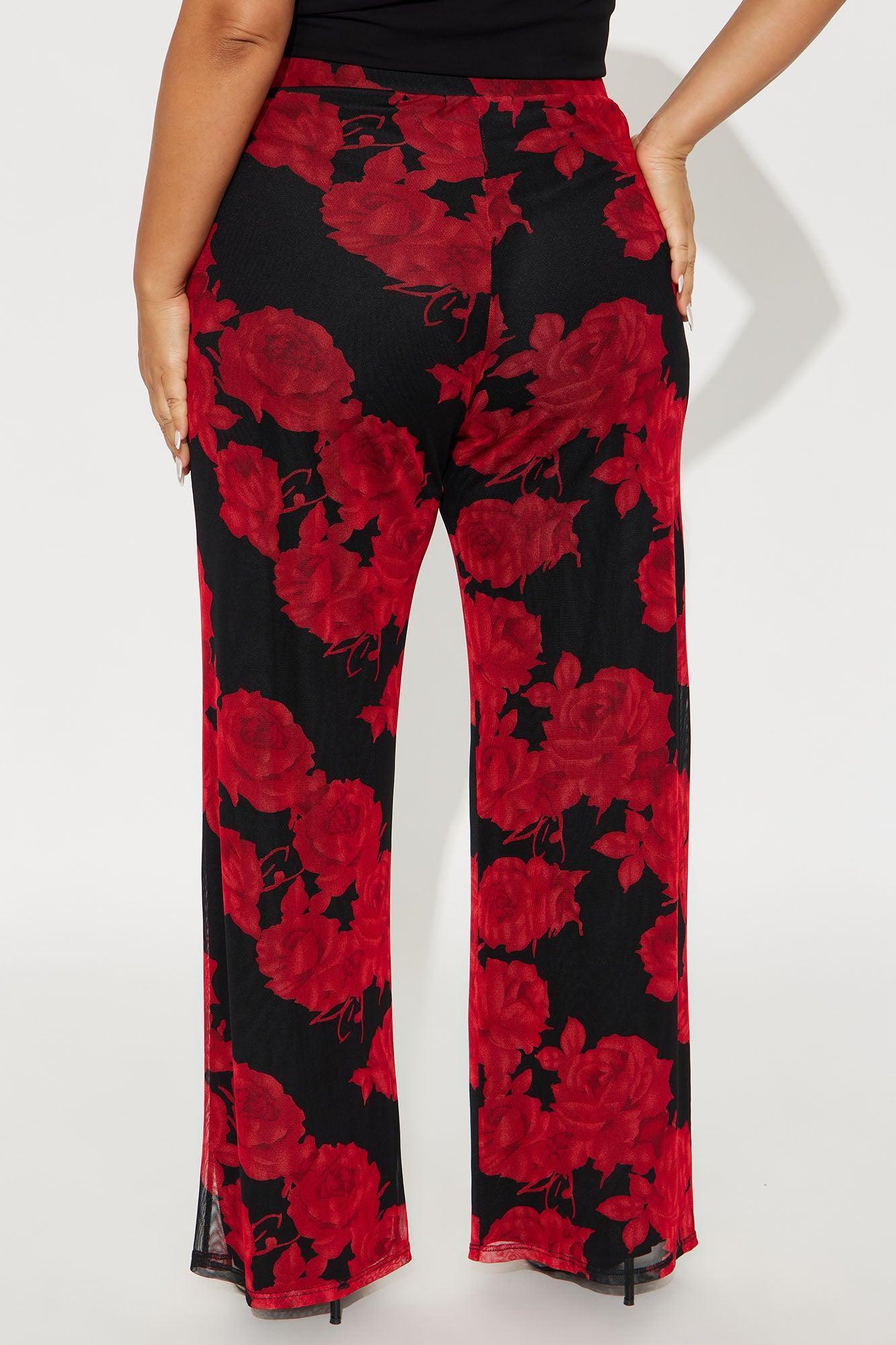 Indie Floral Mesh Pant 33″ - Black/combo Female Product Image