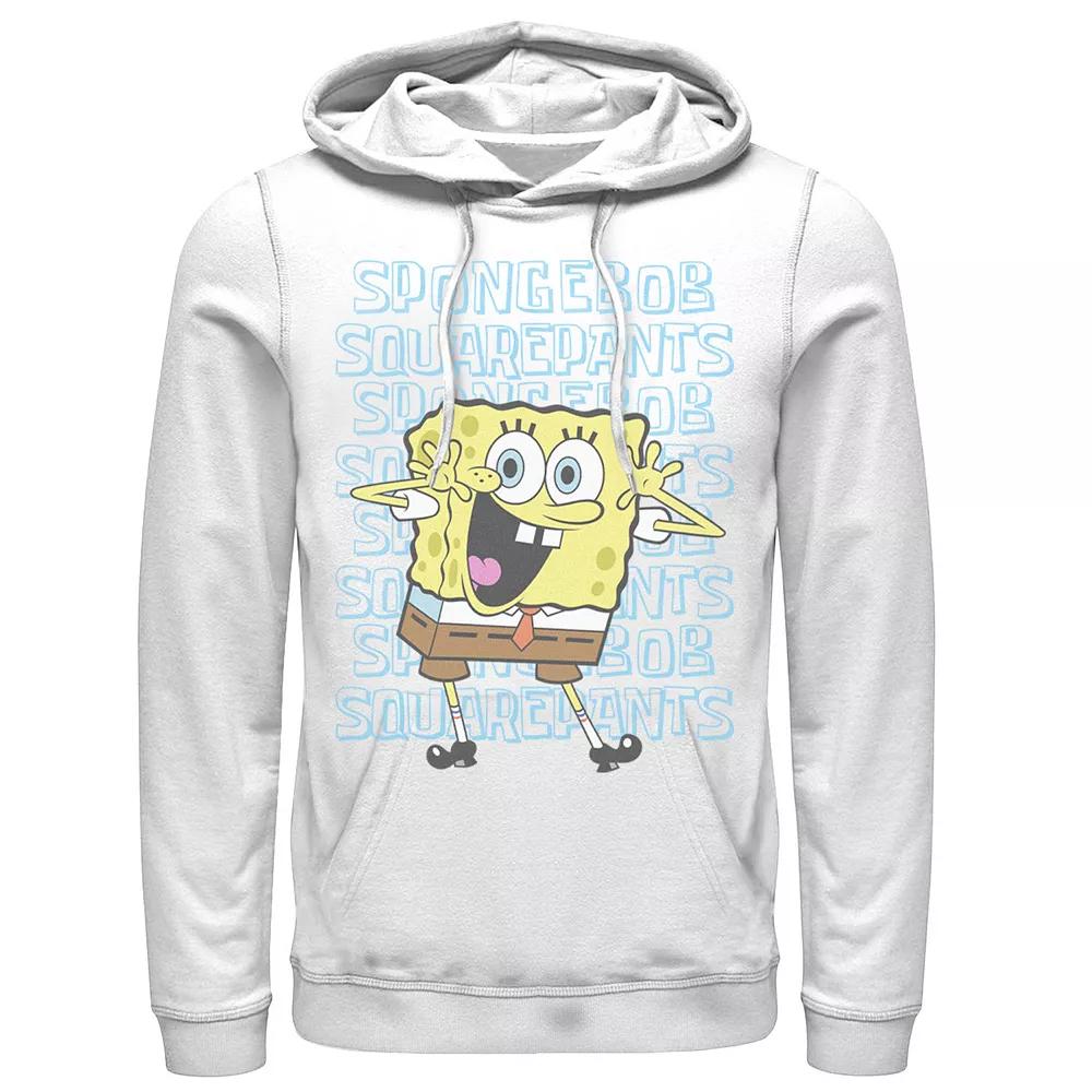 Men's SpongeBob SquarePants Name Stack Portrait Hoodie, Size: XL, White Product Image