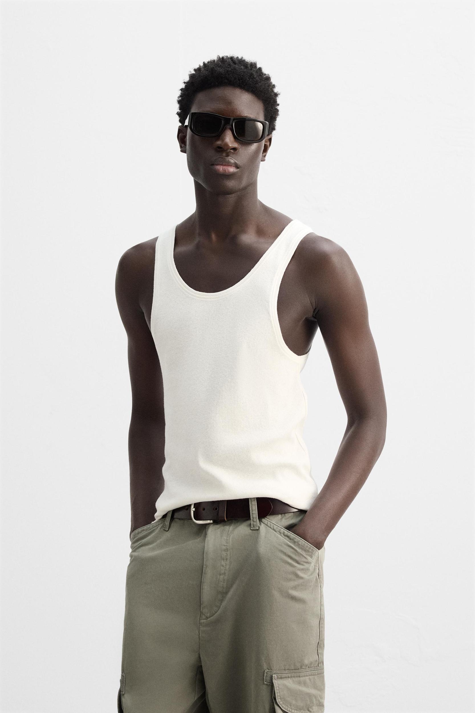RIBBED COTTON-HEMP TANK TOP Product Image