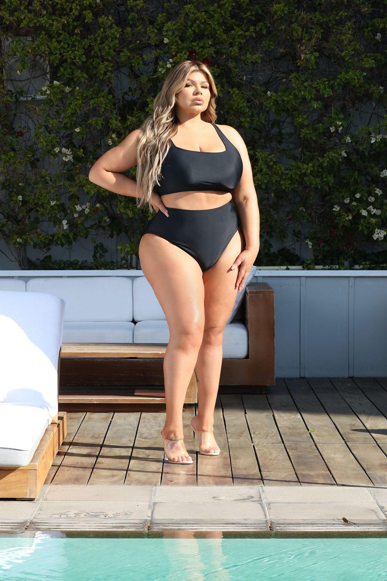 Maui Mix And Match Tank Bikini Top - Black Product Image