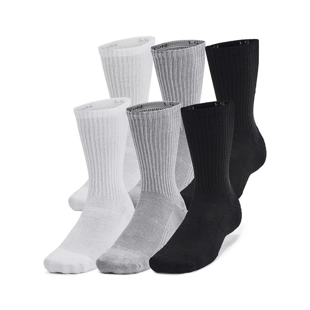 Men's Under Armour Training Cotton 6-Pack Crew Socks,  Product Image