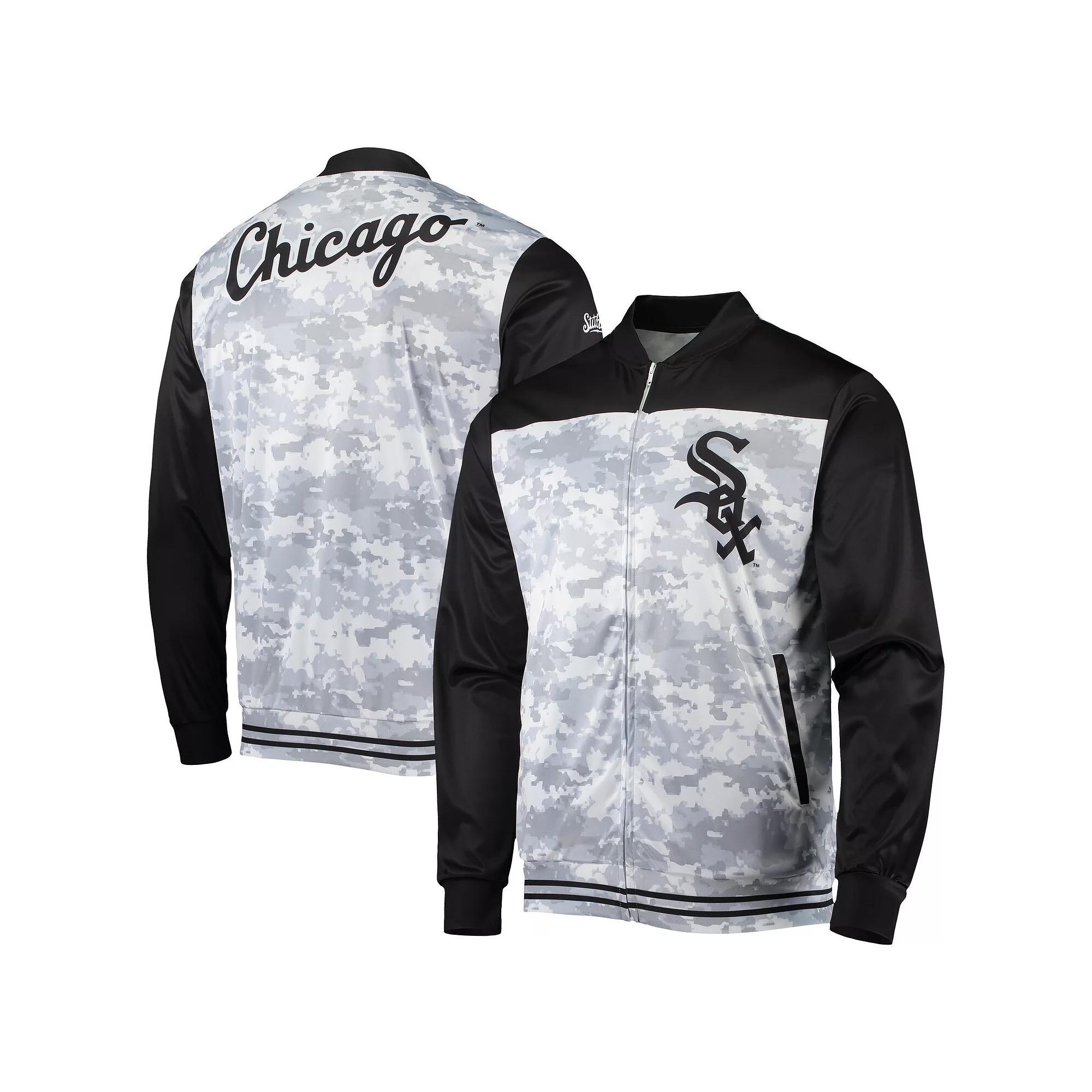 Men's Stitches Black Chicago White Sox Camo Full-Zip Jacket, Size: XL Product Image