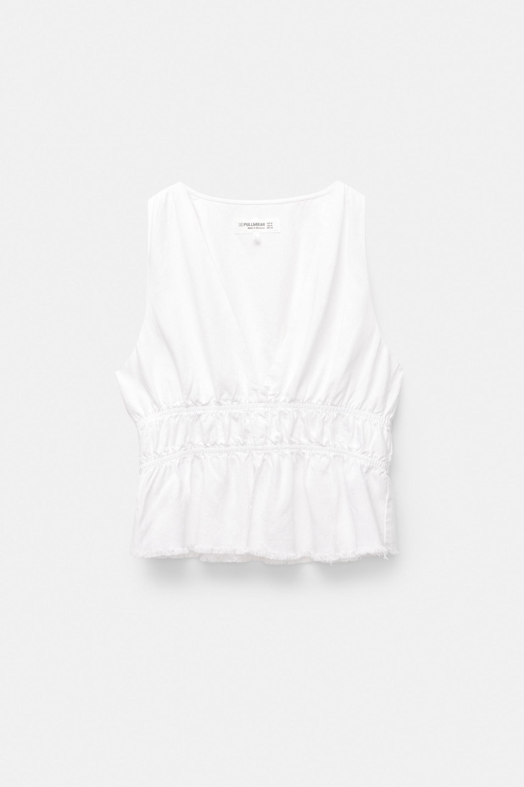 Rustic linen blend top Product Image