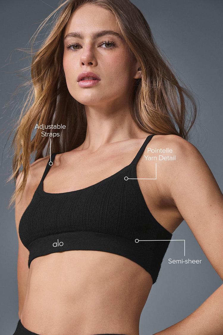 Pointelle Sweater Be Mine Bra - Black Product Image