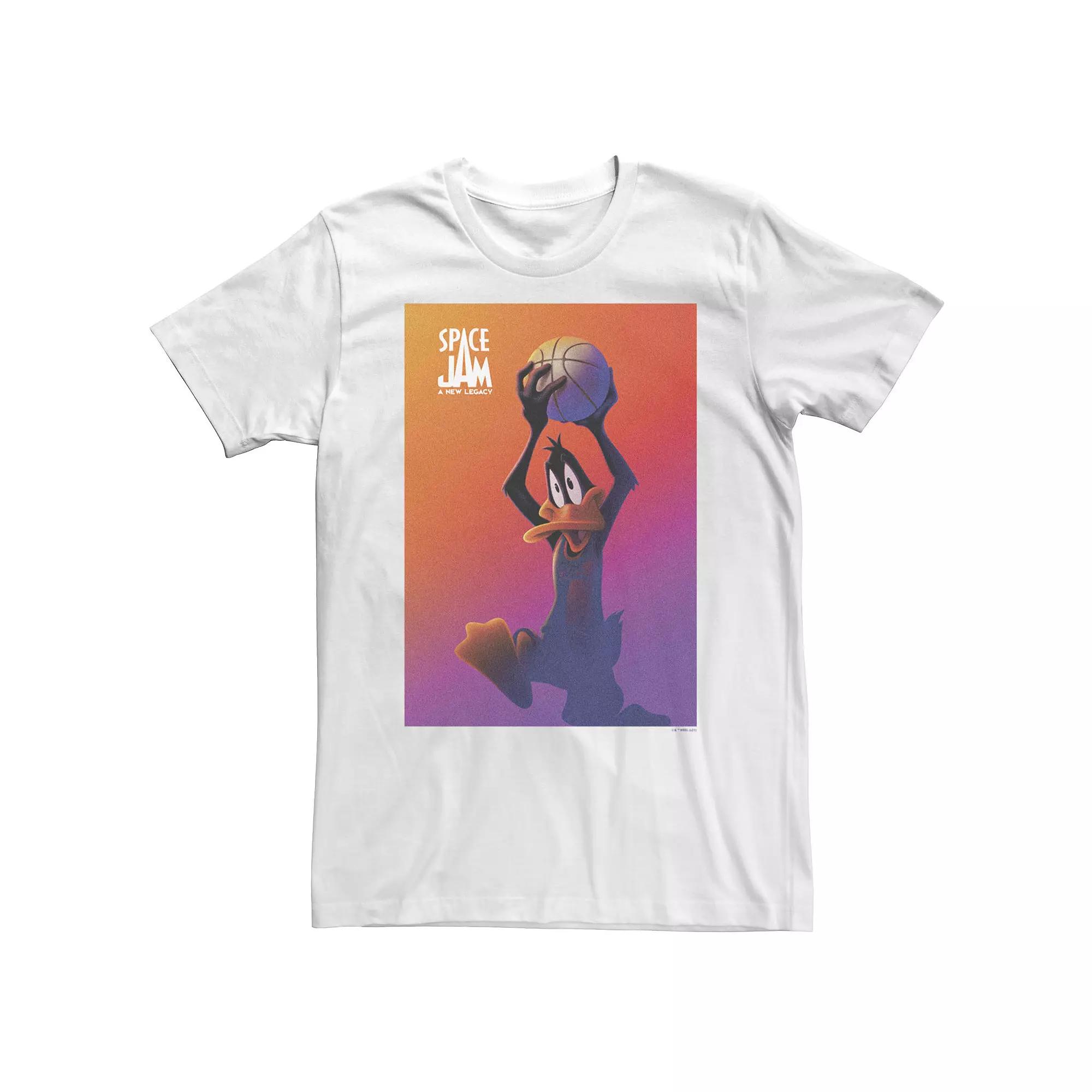 Big & Tall Space Jam: A New Legacy Daffy Duck With Basketball Poster Tee, Men's,  Product Image