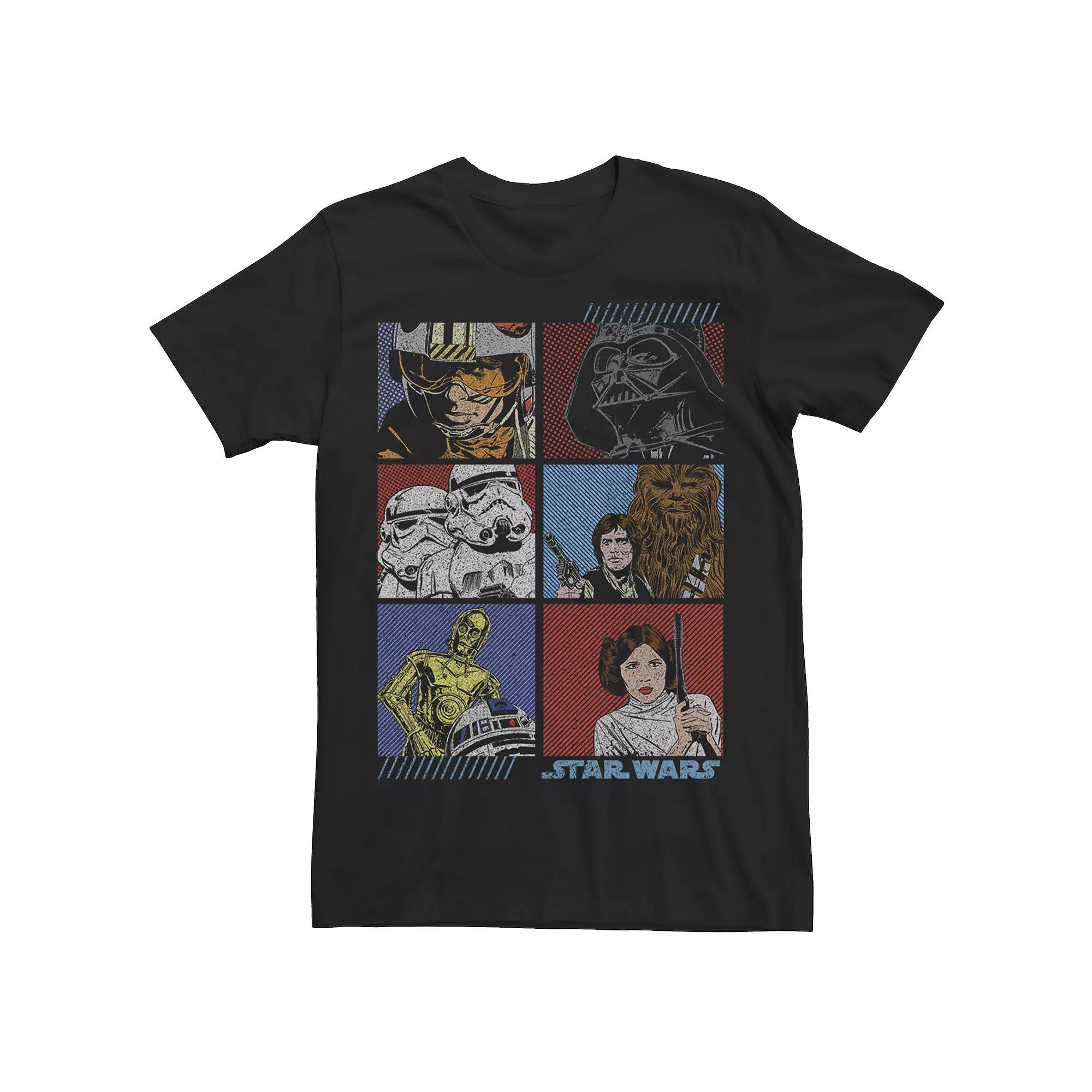 Men's Star Wars Comic Strip Cartoon Group Tee,  Product Image