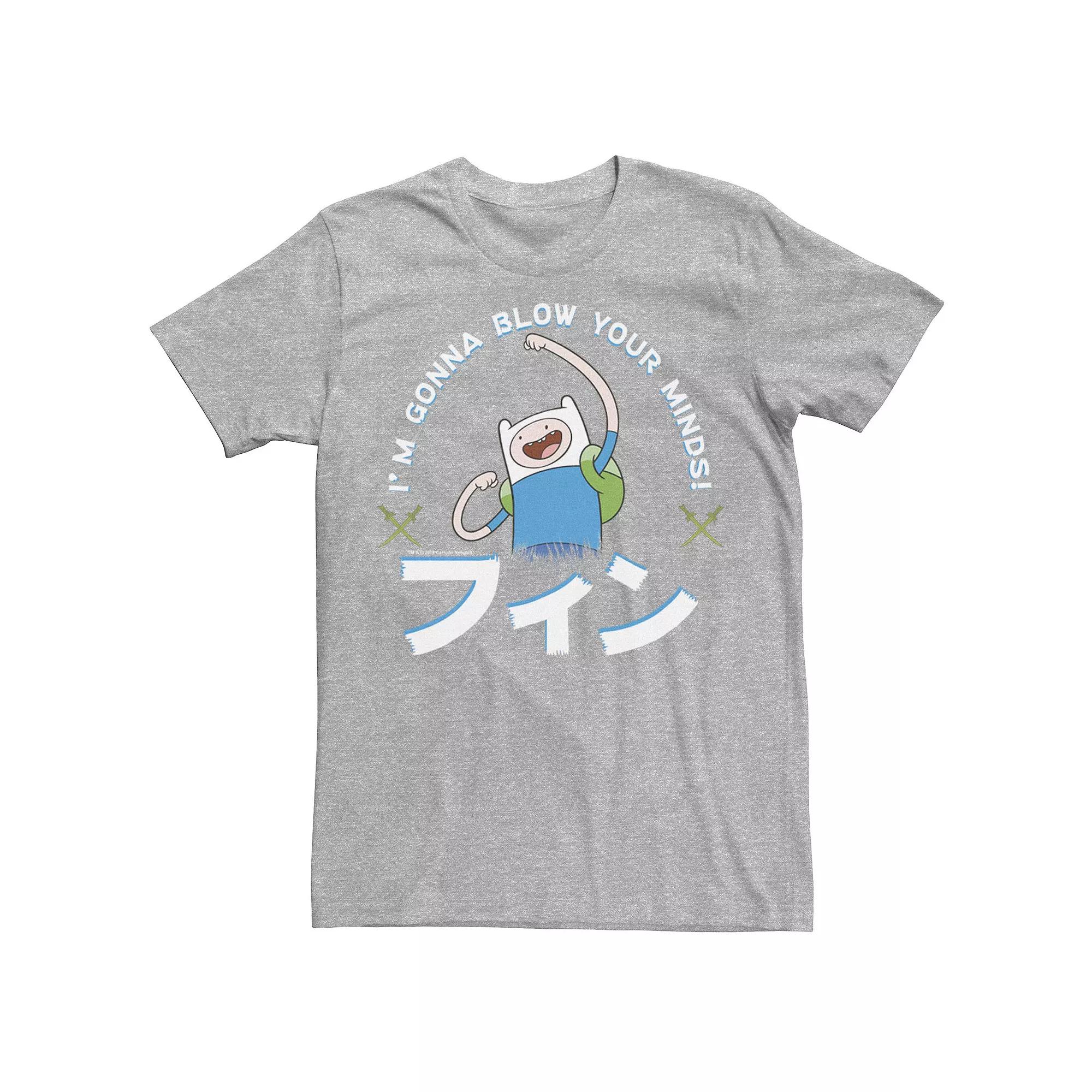 Men's Adventure Time Finn I'm Gonna Blow Your Minds Kanji Portrait Tee,  Product Image
