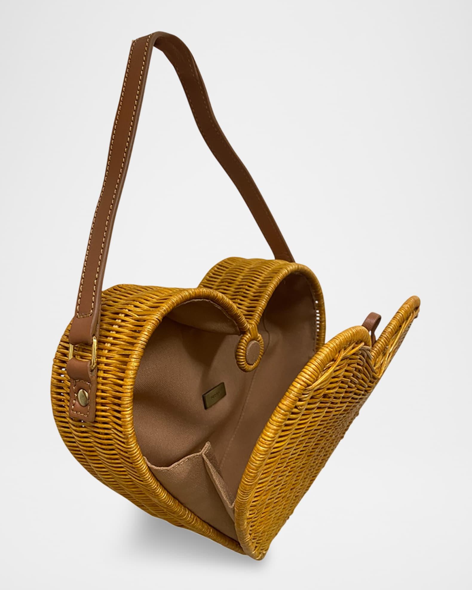 Pulsating Heart Rattan Top-Handle Bag Product Image