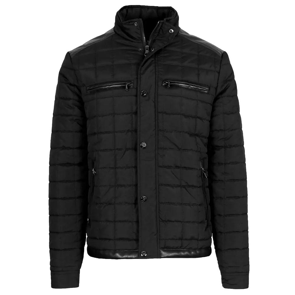 Men's Spire by Galaxy Lightweight Quilted Jacket with Synthetic Trim Design,  Product Image