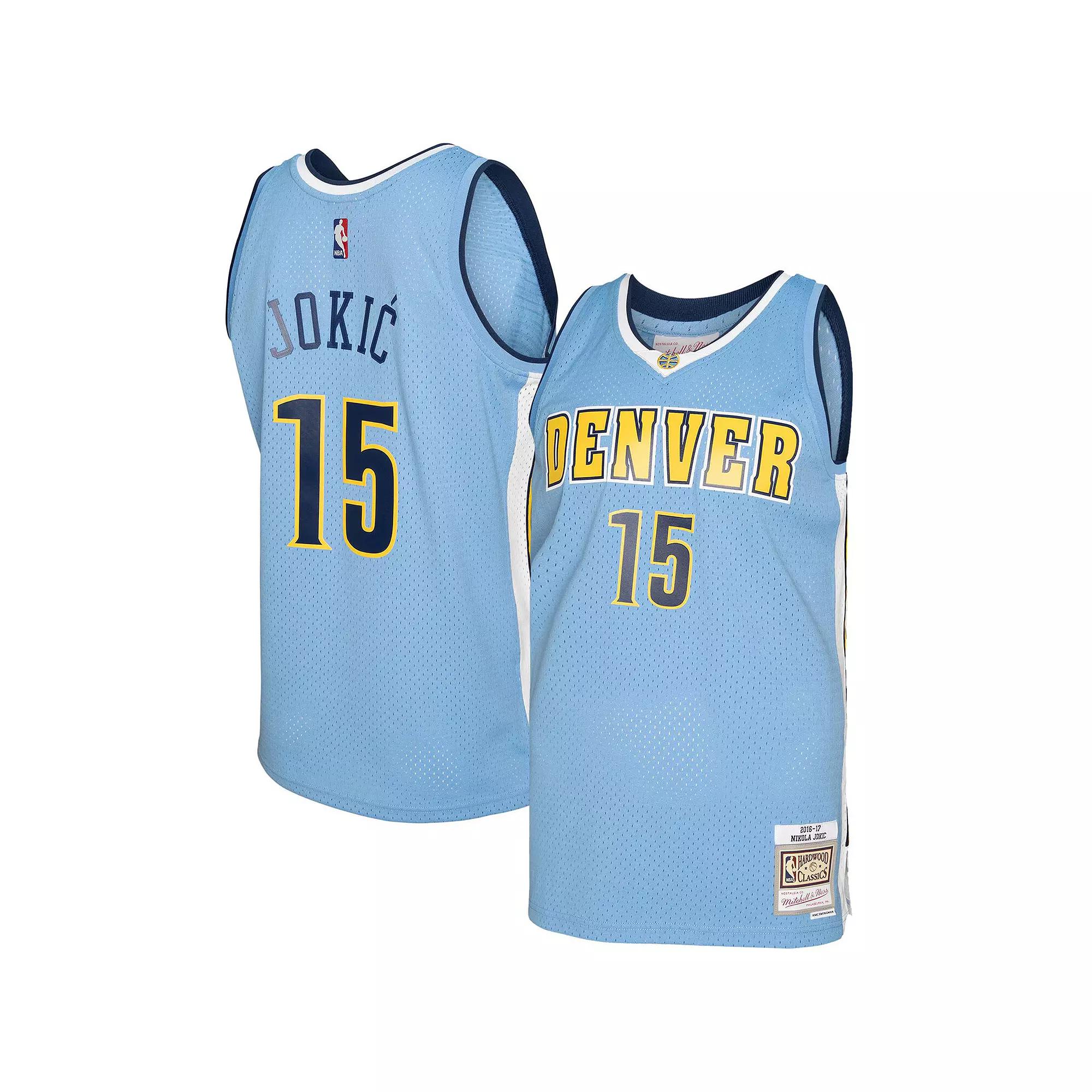 Men's Mitchell & Ness Nikola Jokic Light Blue Denver Nuggets 2016/17 Swingman Jersey,  Product Image